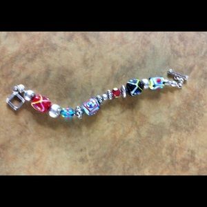 Silpada Colorful Lampwork Bead Bracelet